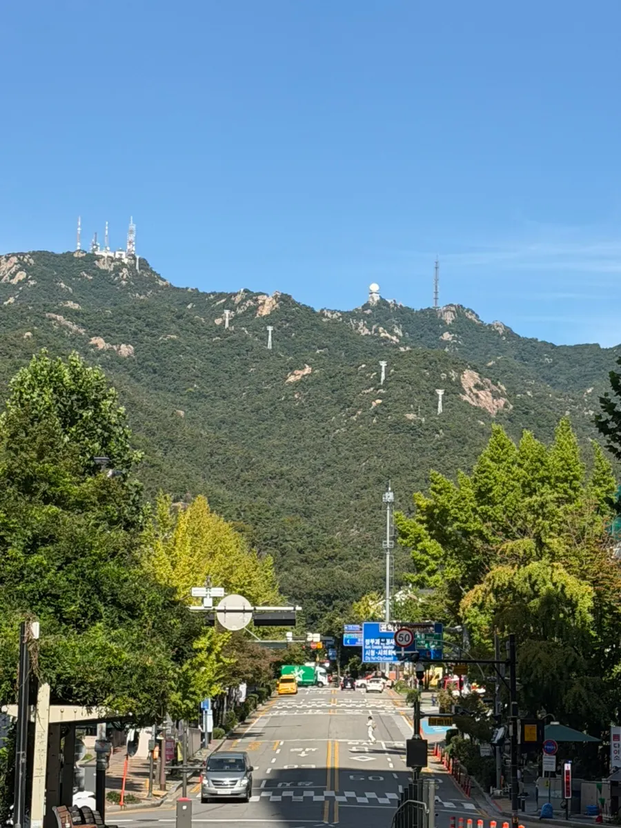 과천에서 바라본 관악산 풍경