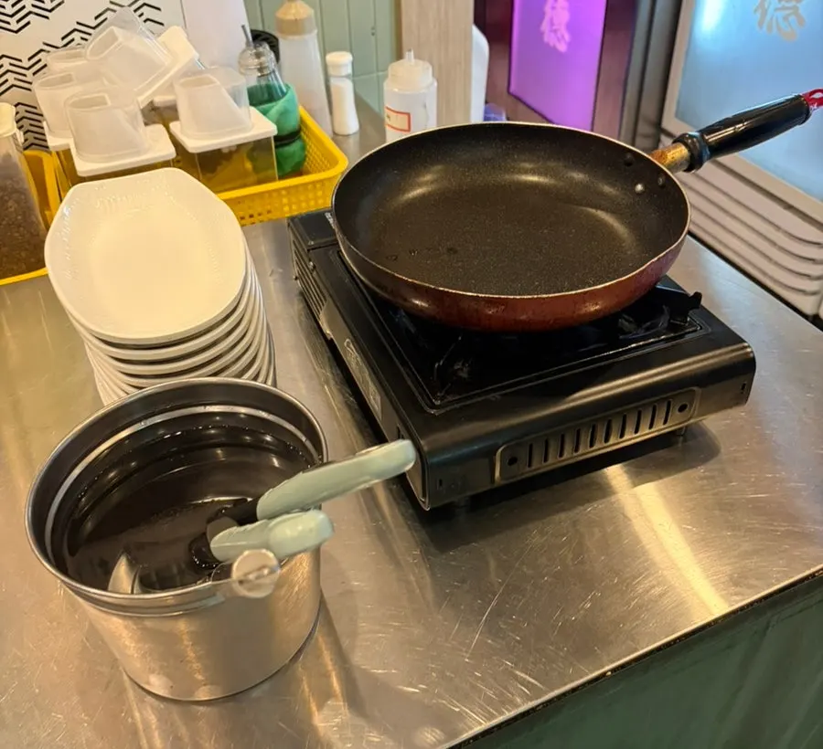 Minari fried rice being cooked in the kitchen