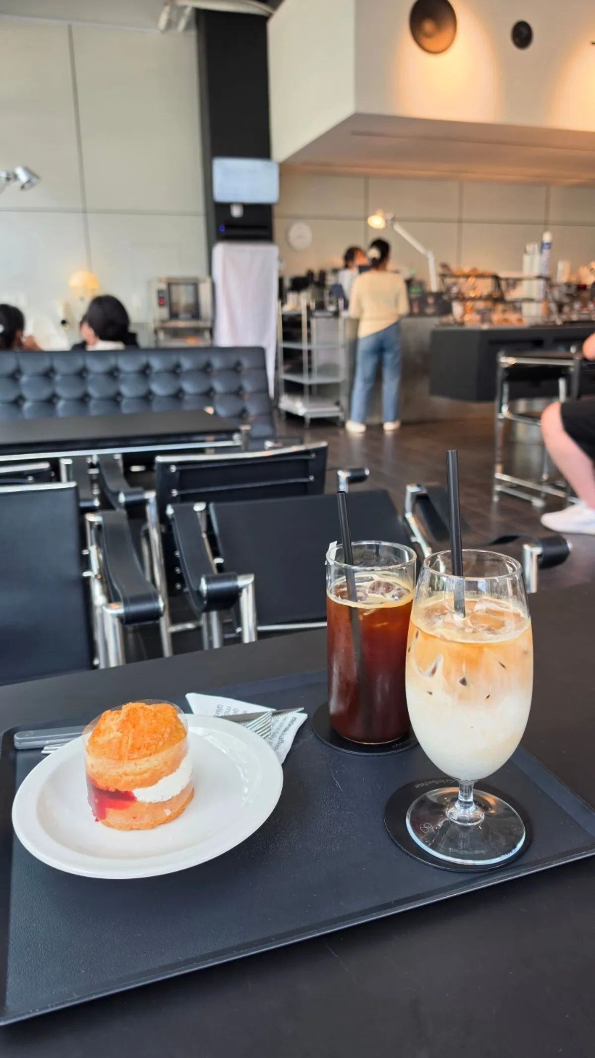 Iced Helsinki Latte glass after one sip