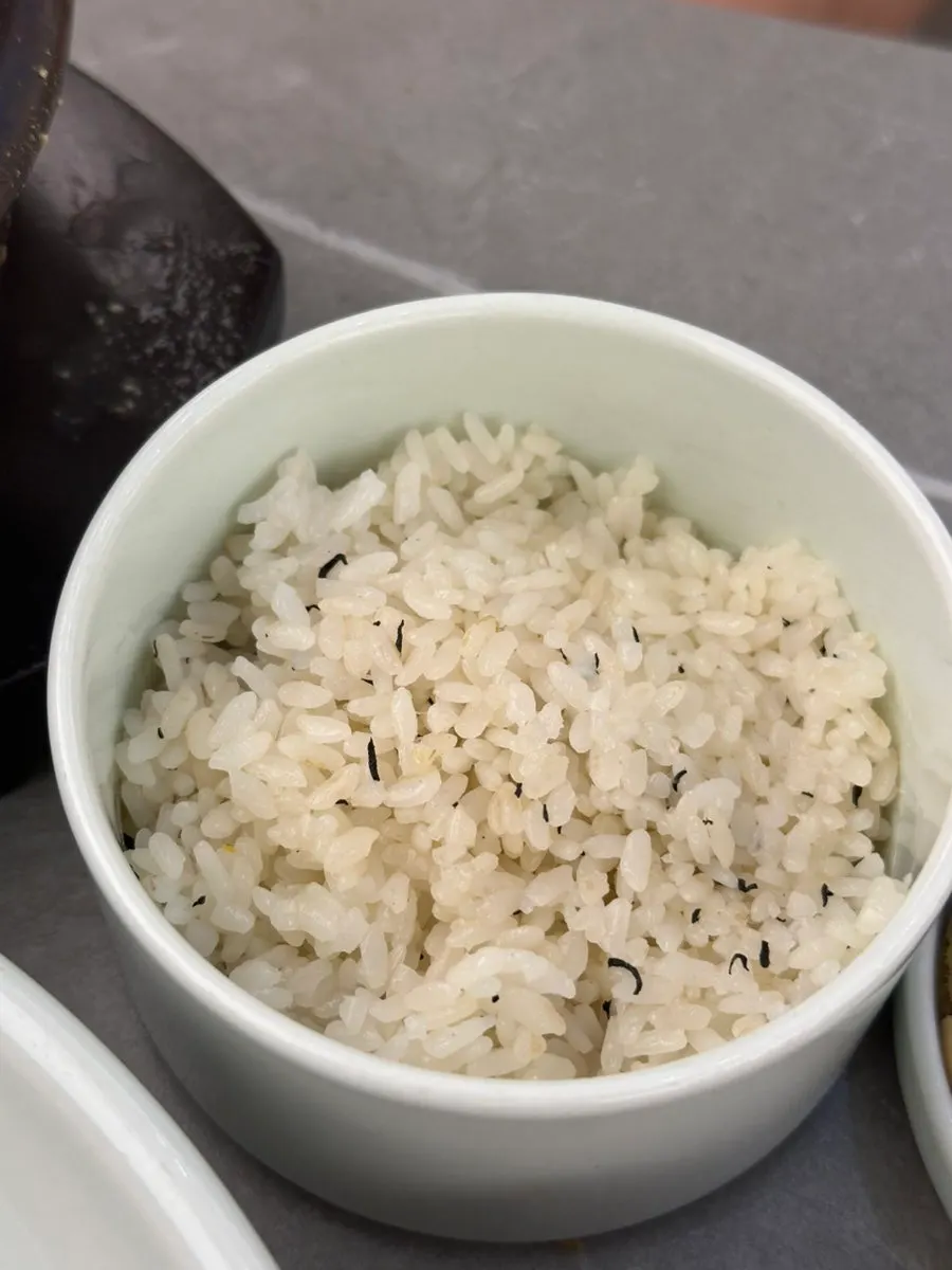 A generous bowl of seaweed soup