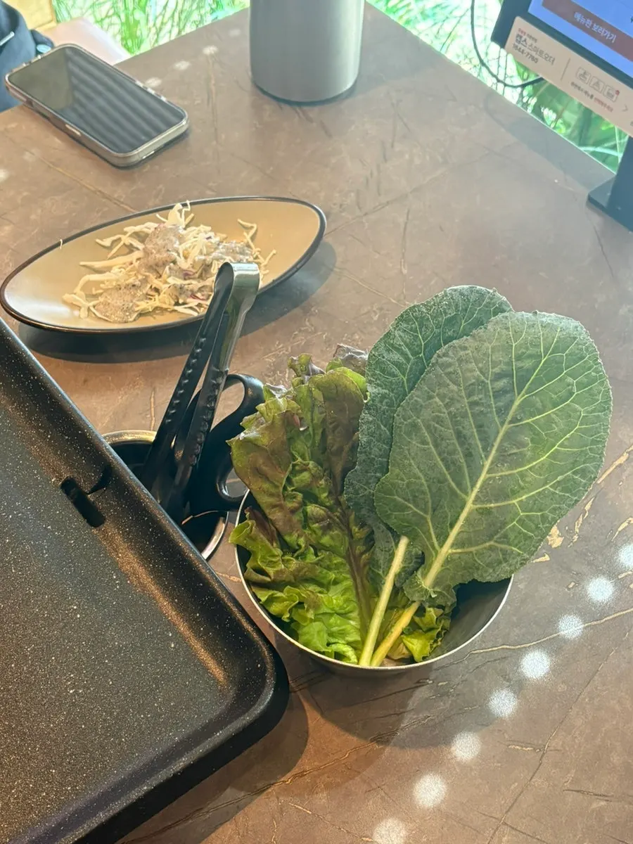 오리차돌 굽는 순서 안내판