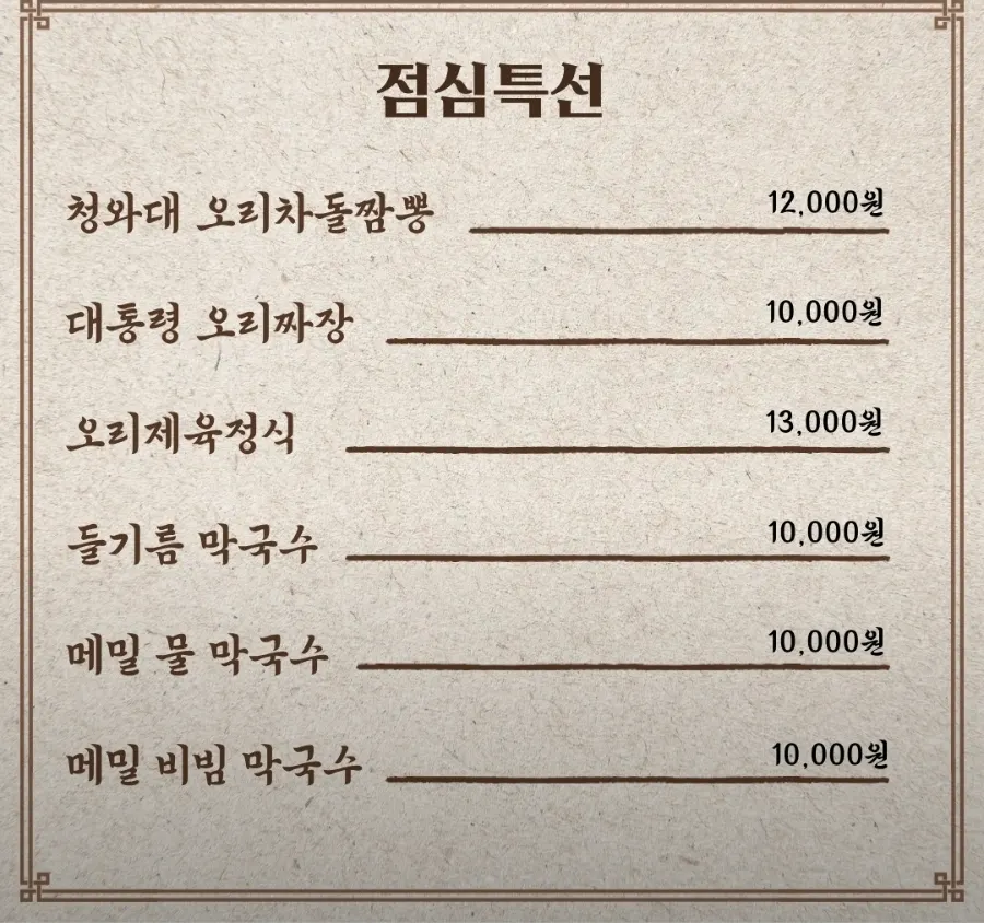 Menu composition guide screen