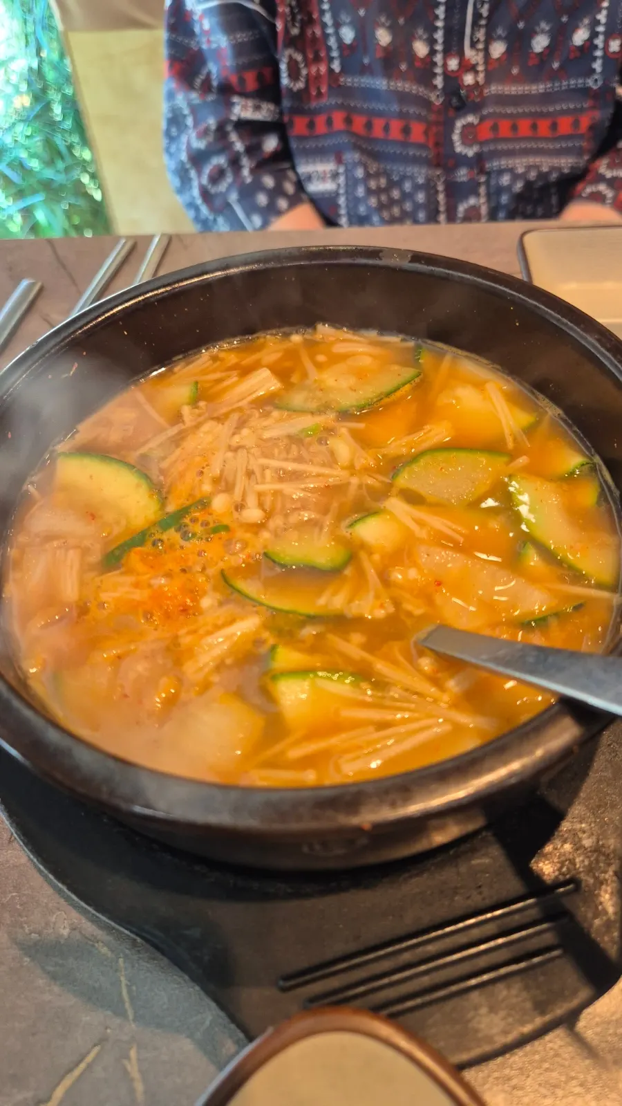 Doenjang stew served with the course