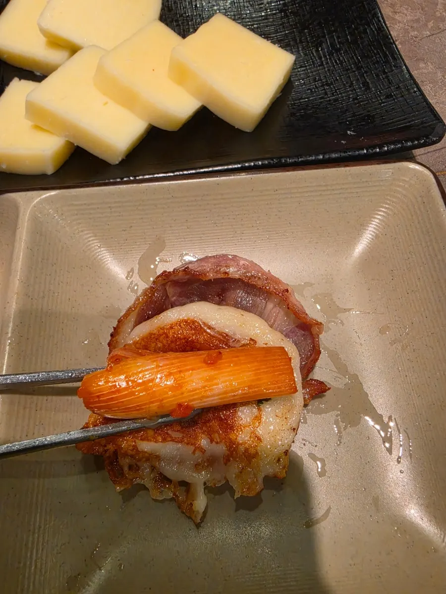 Nicely grilled duck chadol
