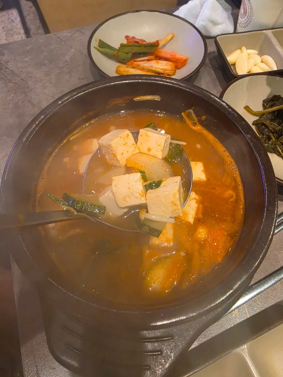 Doenjang jjigae included in the course