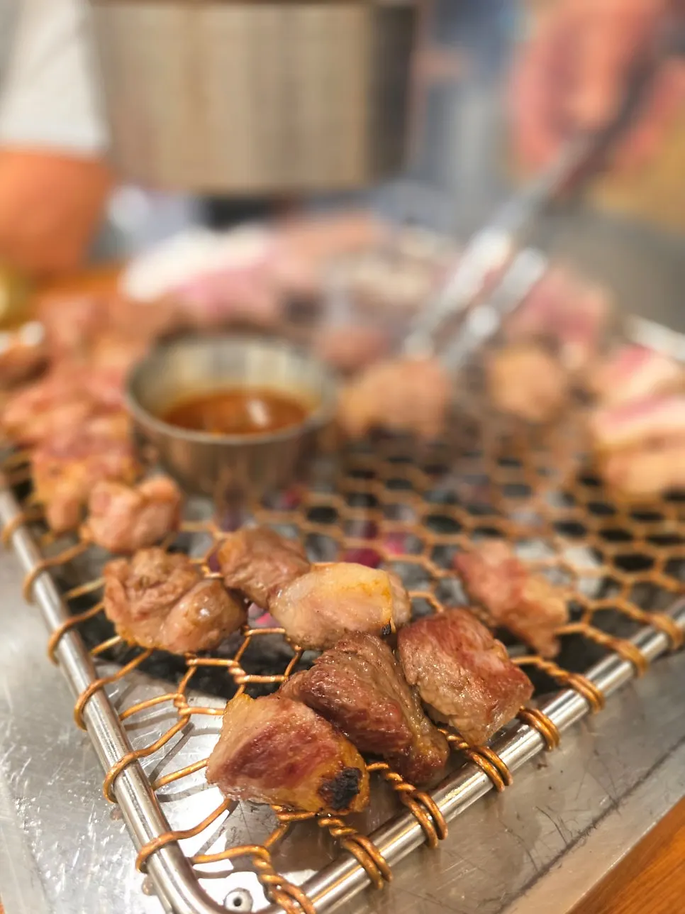 Meat paired with radish salad