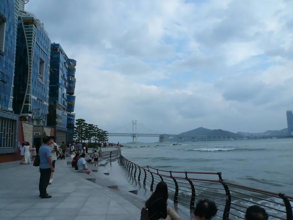 Window view of Gwangalli Beach and Gwangan Bridge