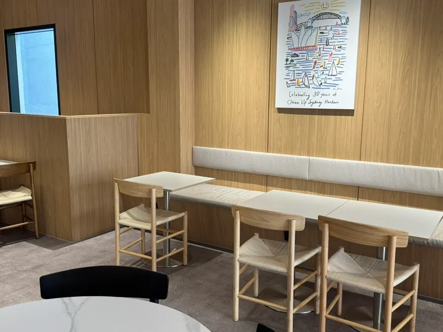 First-floor table seating at Famous Benny