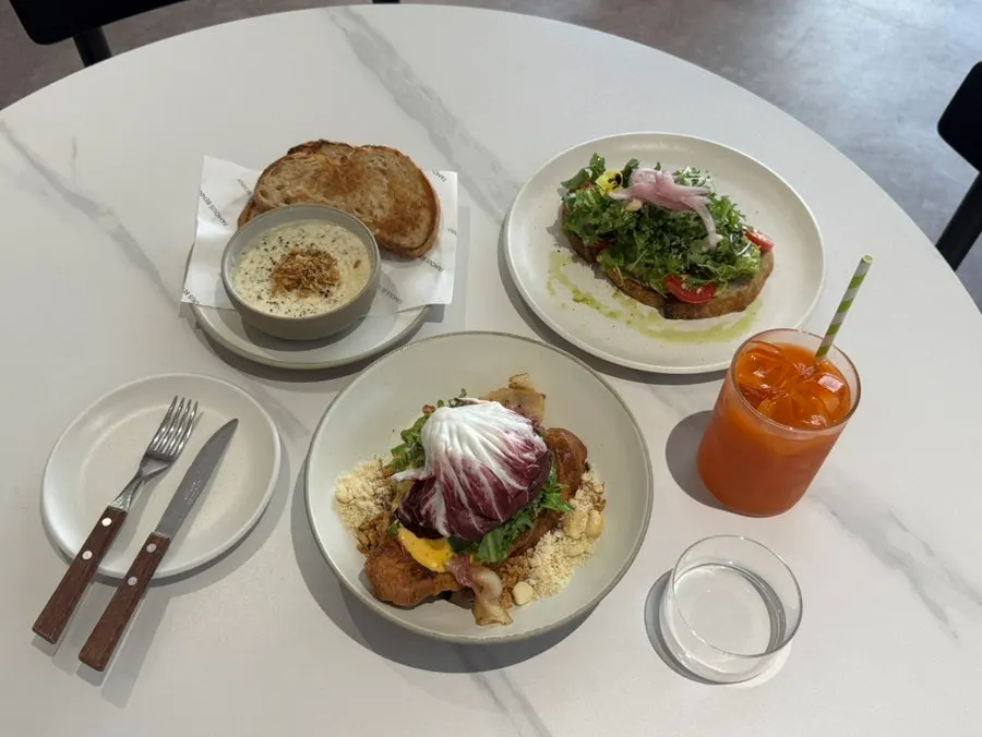 Menu selection with coffee and drinks