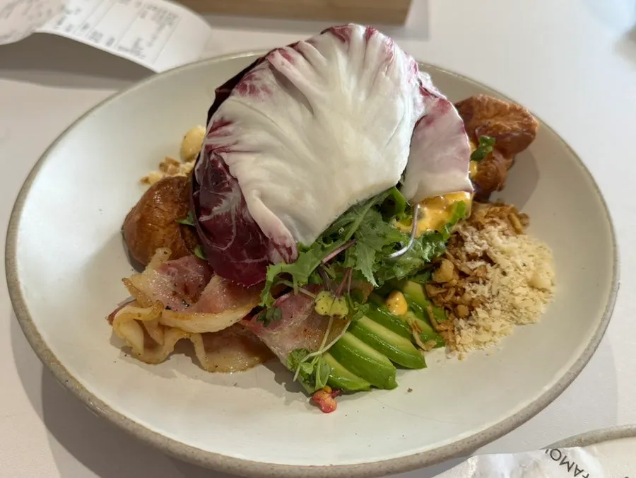 Fresh ingredients in avocado toast
