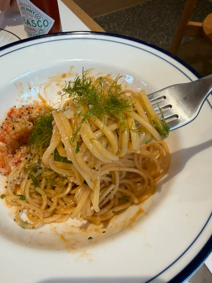 Bisque pasta with gamtae seaweed