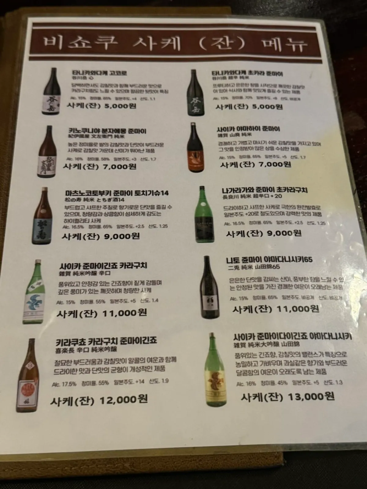 Bisyoku Gwangan Branch's yakiniku set menu board