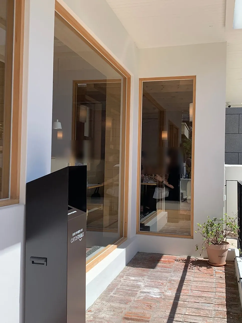 Inside Extra Mile, decorated with wood materials