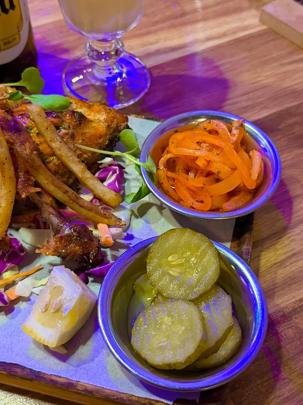 Half tandoori chicken with fries