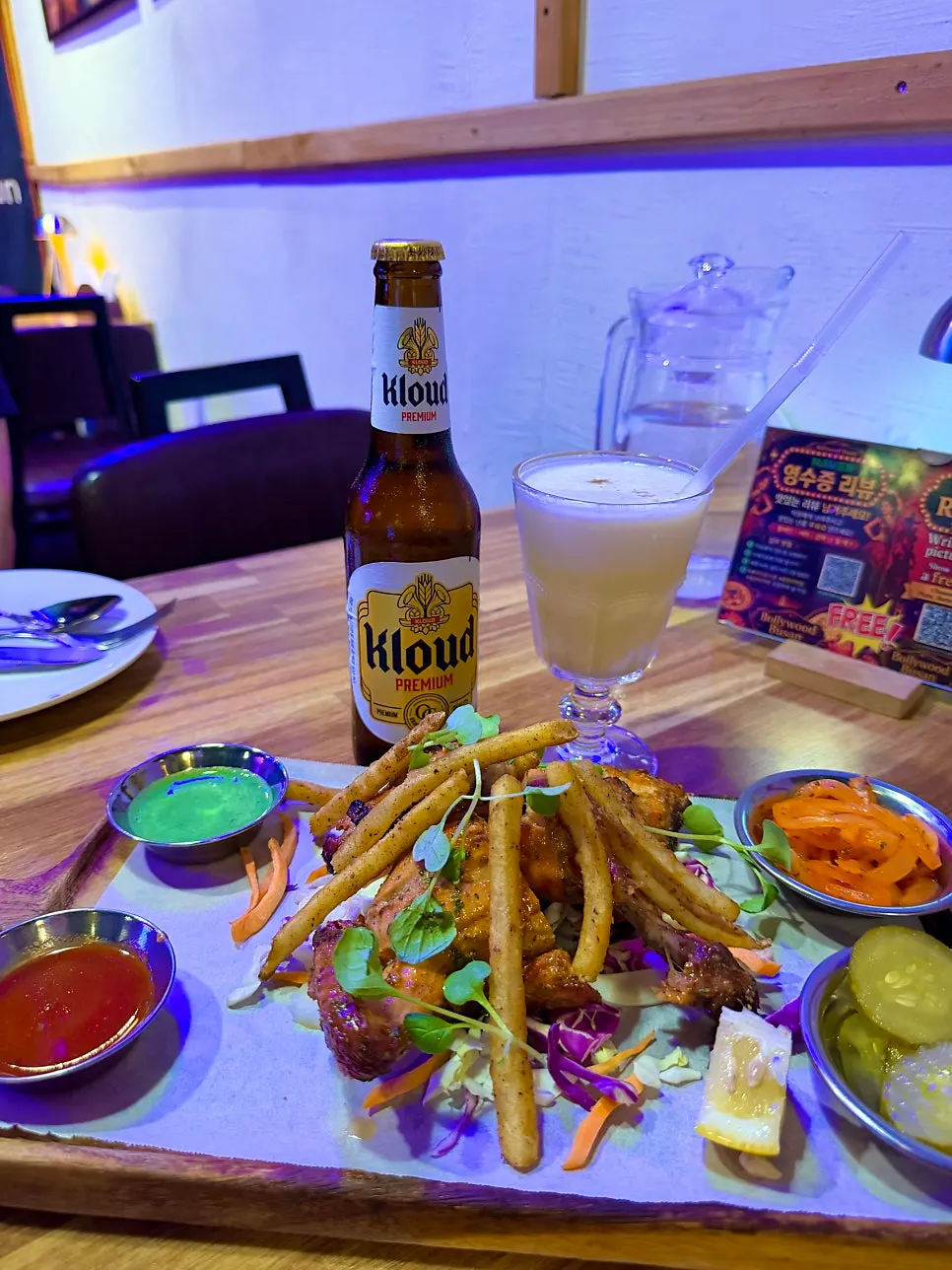 Traditional Indian mango lassi drink