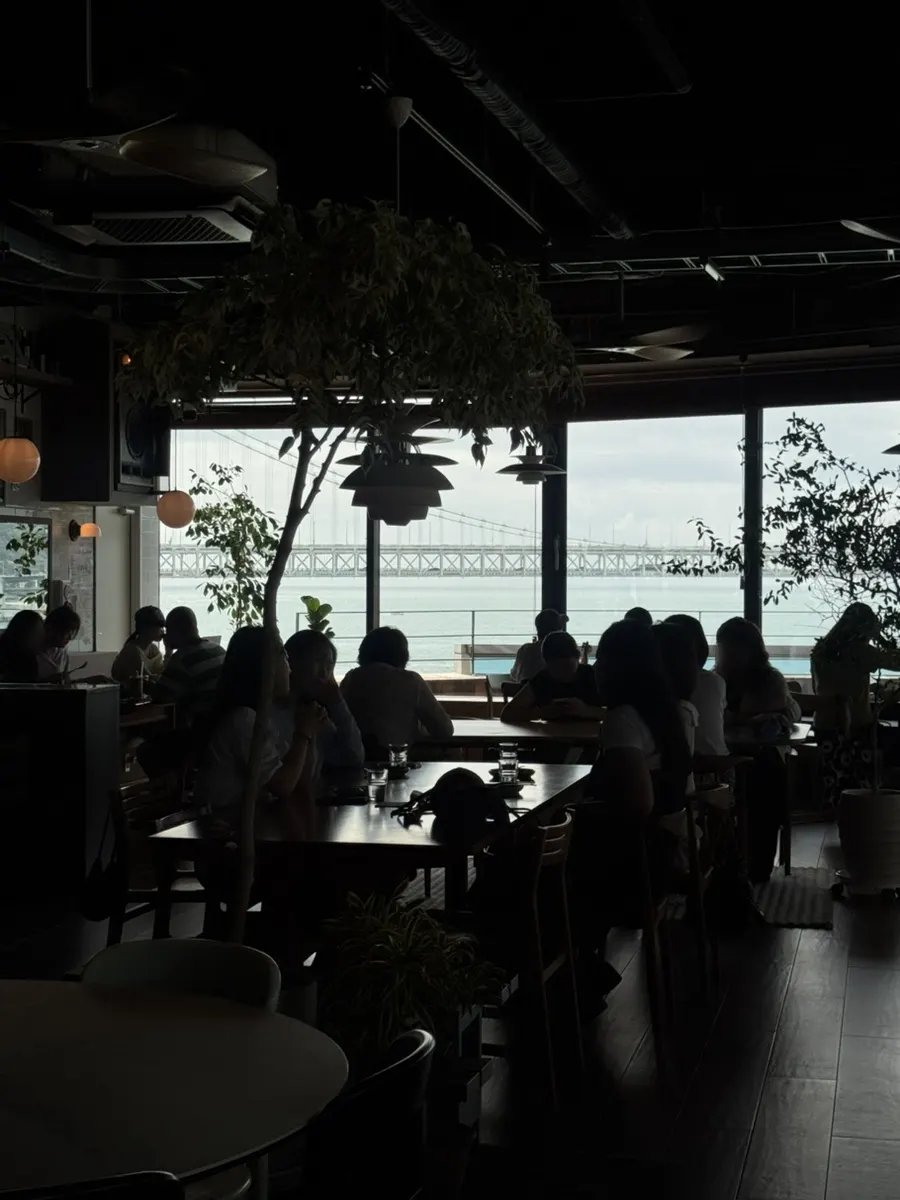 Sea view from the seventh-floor café