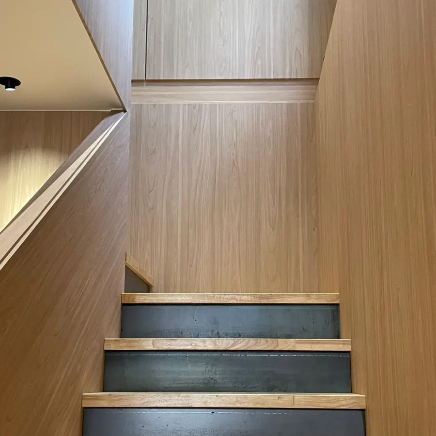 Stairway up to the second floor at Famous Benny Gwangalli Branch