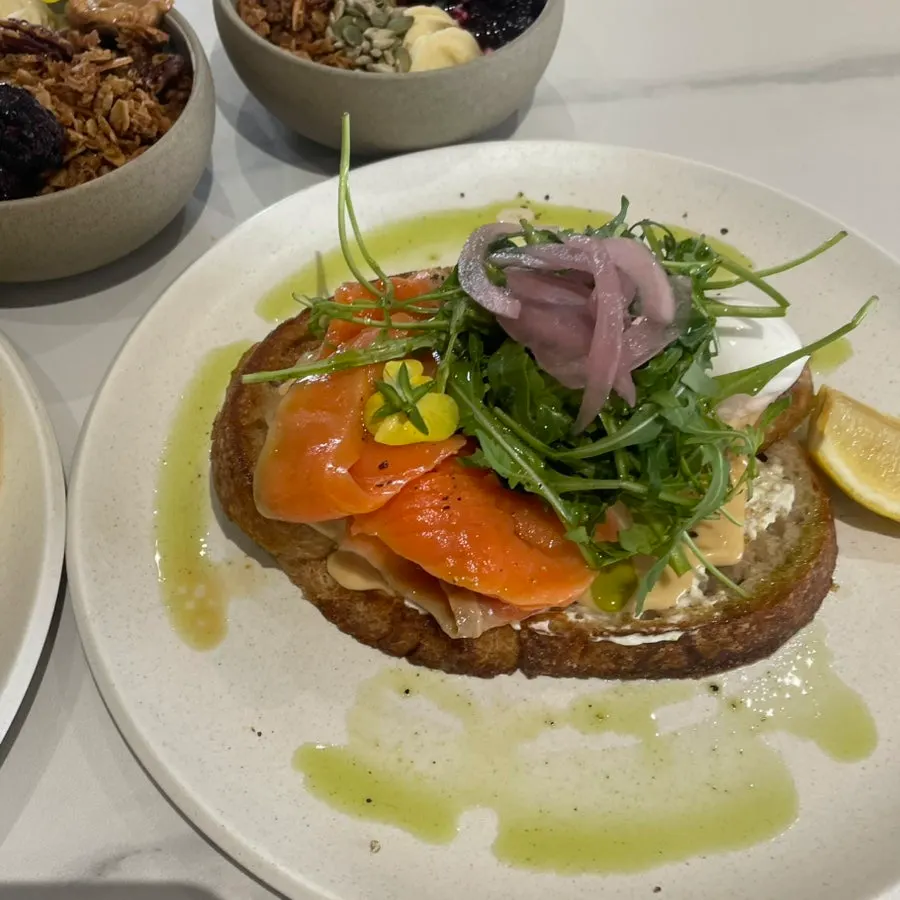 Brunch table spread at Famous Benny Gwangalli Branch