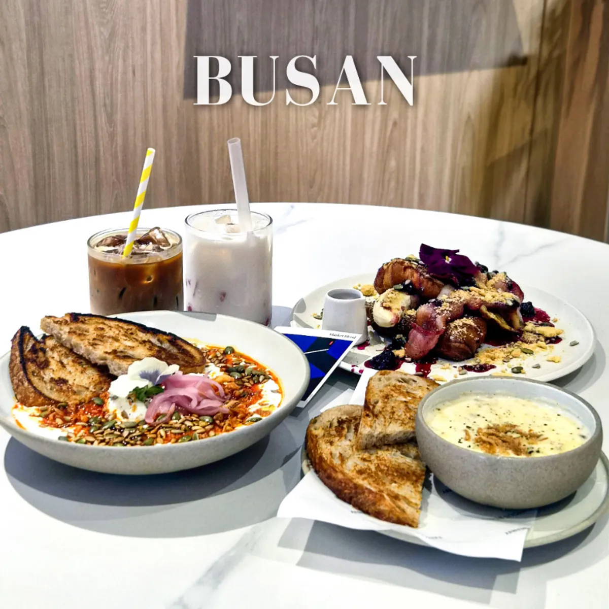 A full brunch spread at Famous Benny