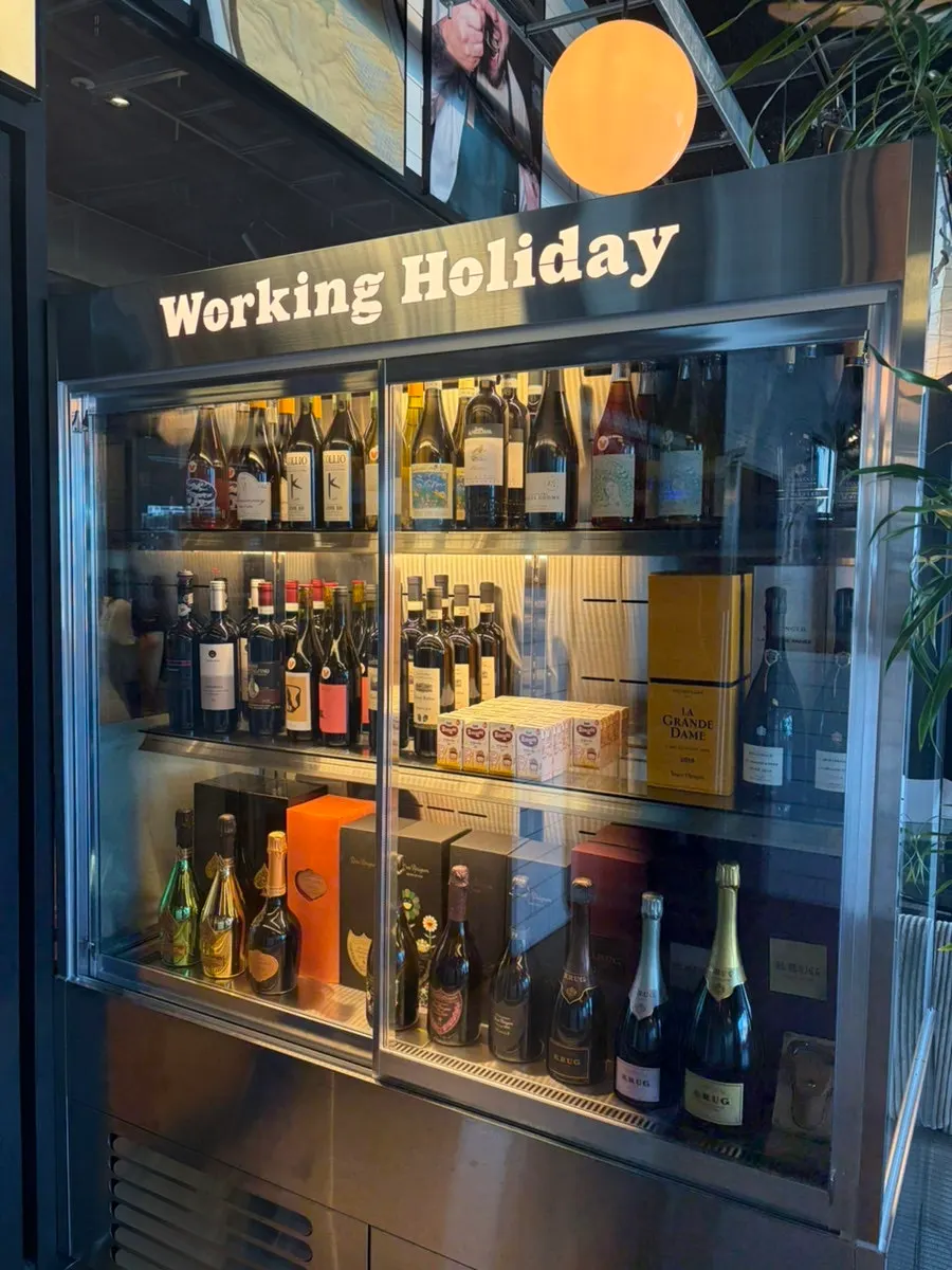 Tableware set out at the self-serve bar