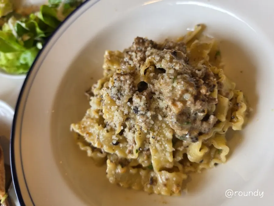 White ragu pasta at Extra Mile in Gwangalli