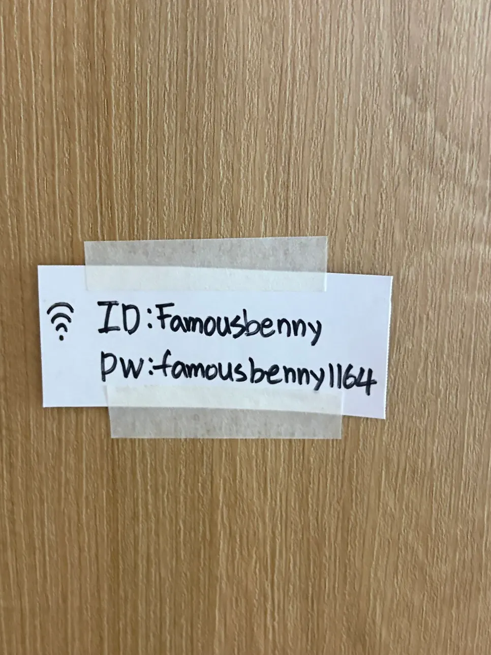 Section of the café with wifi signage
