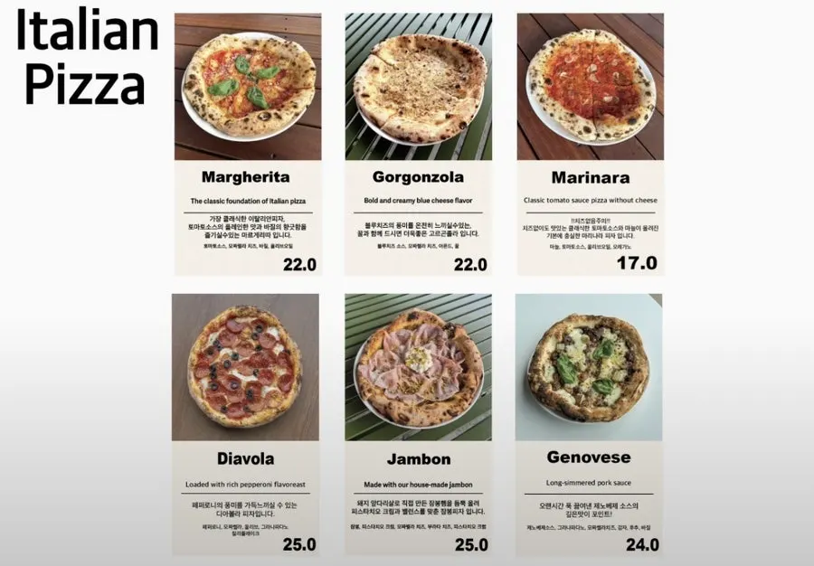 Kiosk brunch menu selection