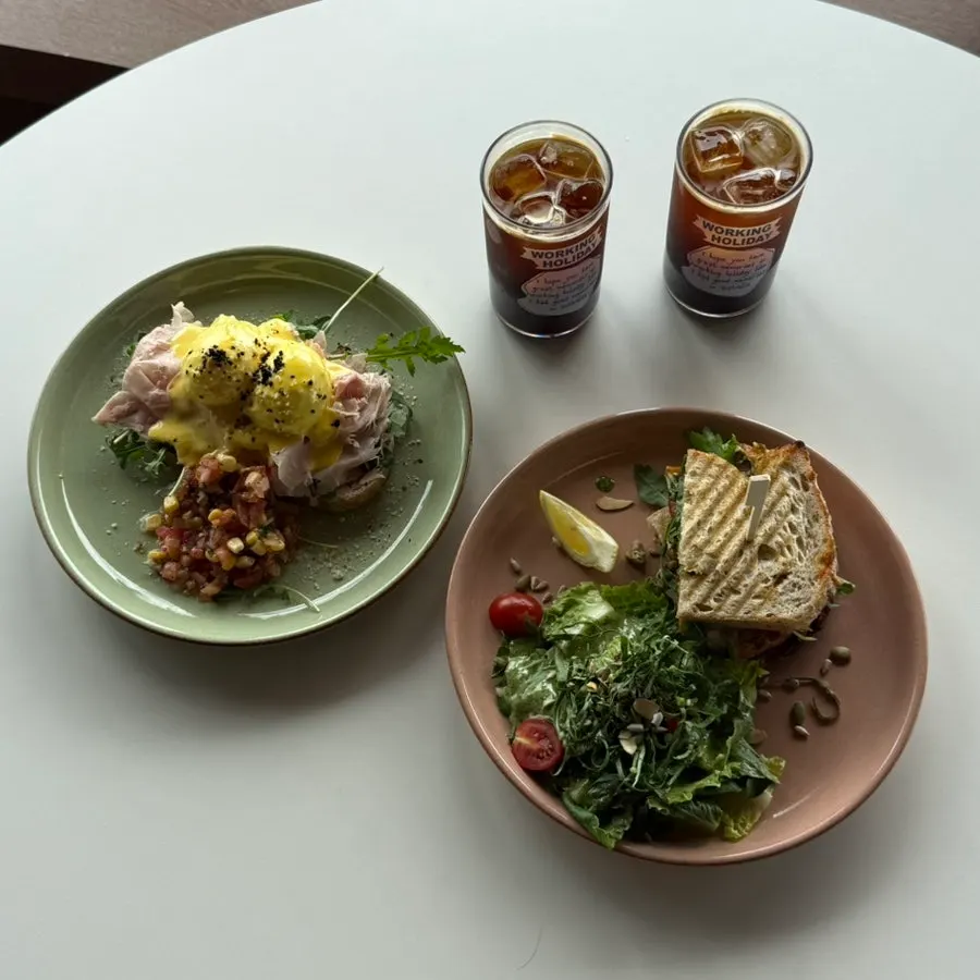 Ordered chicken avocado sandwich and eggs Benedict