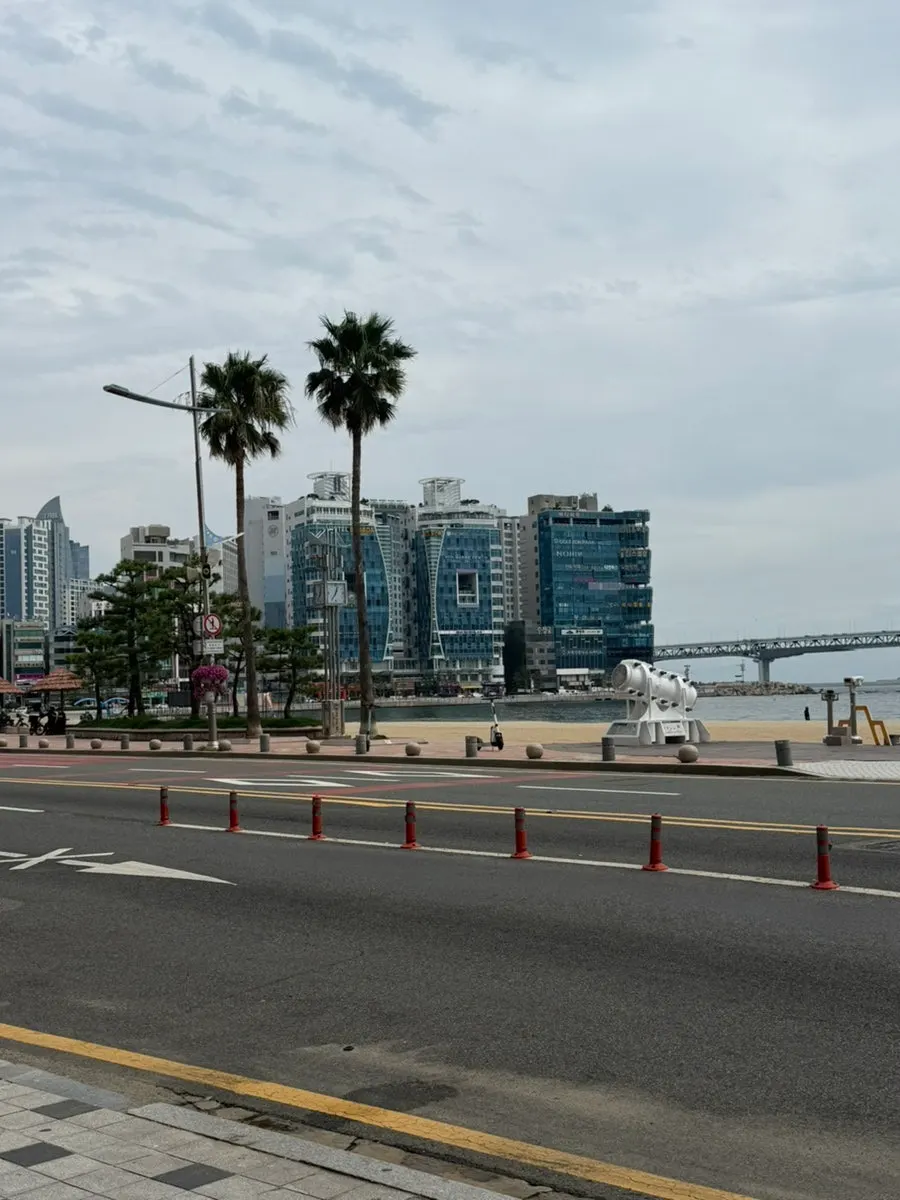 Nhìn về hướng Working Holiday Minrak từ bãi biển Minrak