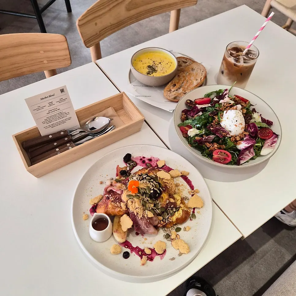 Brunch spread set on the table