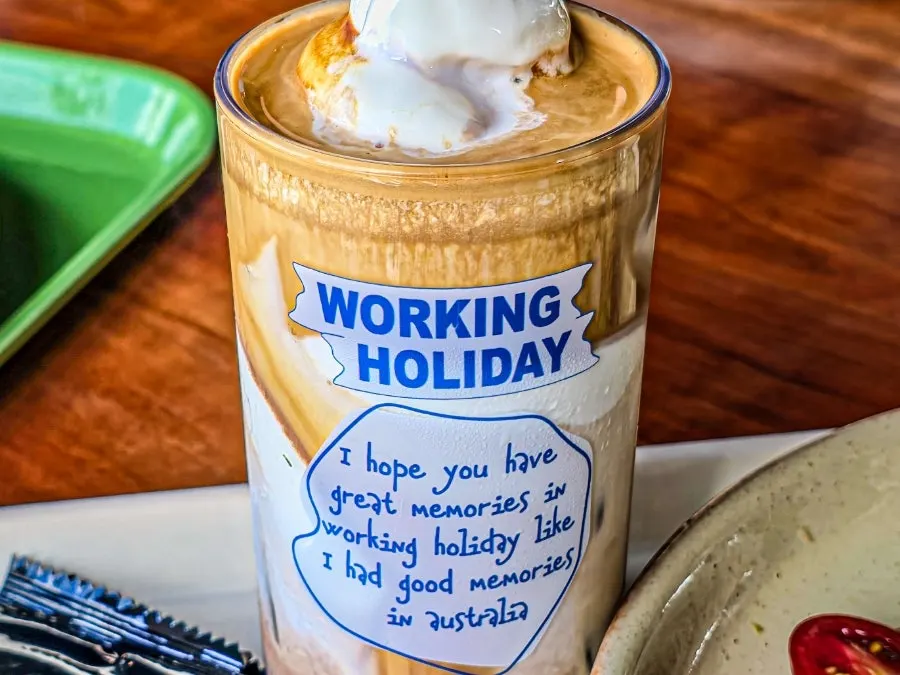 A cup of the signature holiday latte