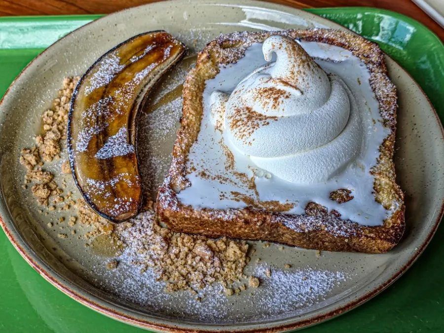 A plate of brioche French toast