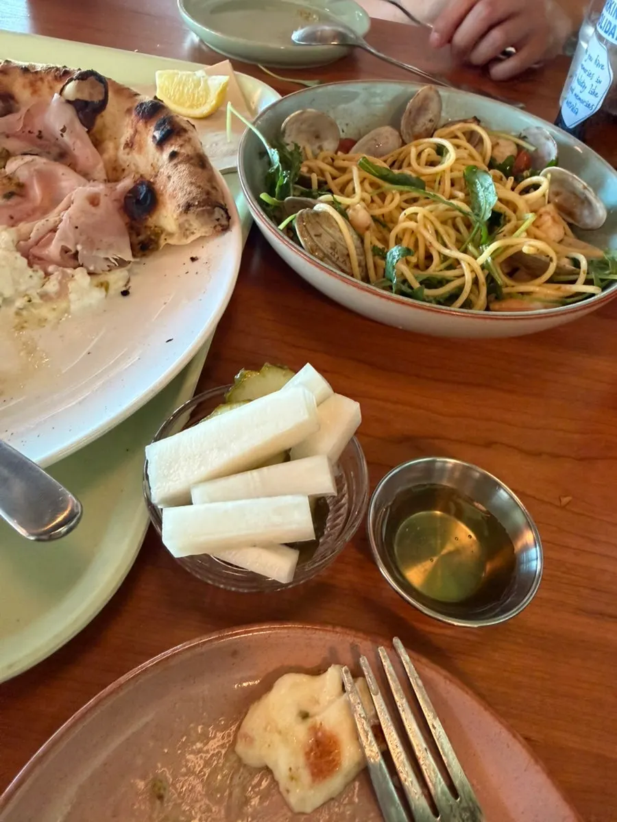 House-made pickles served alongside the meal