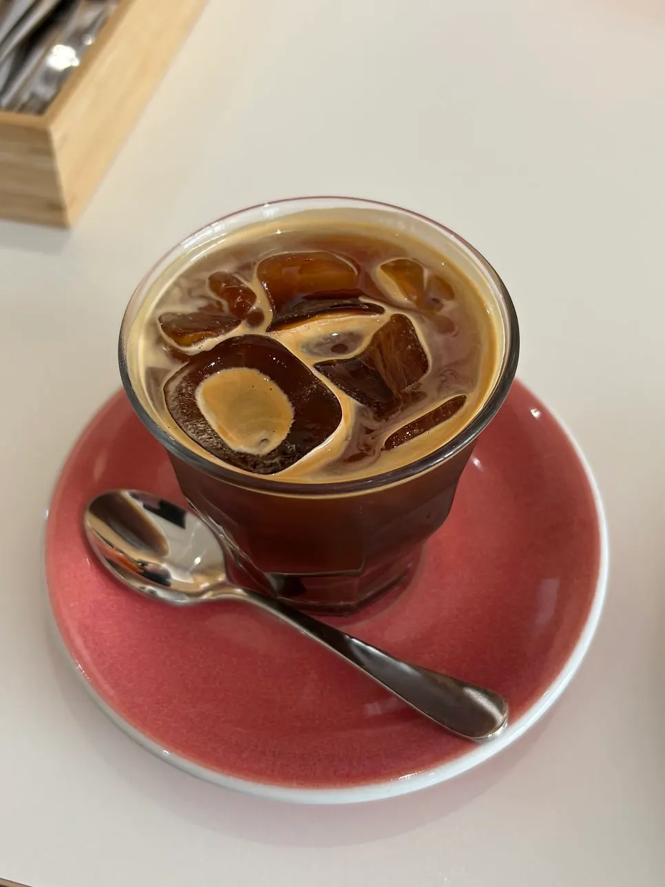 A cup of long black coffee