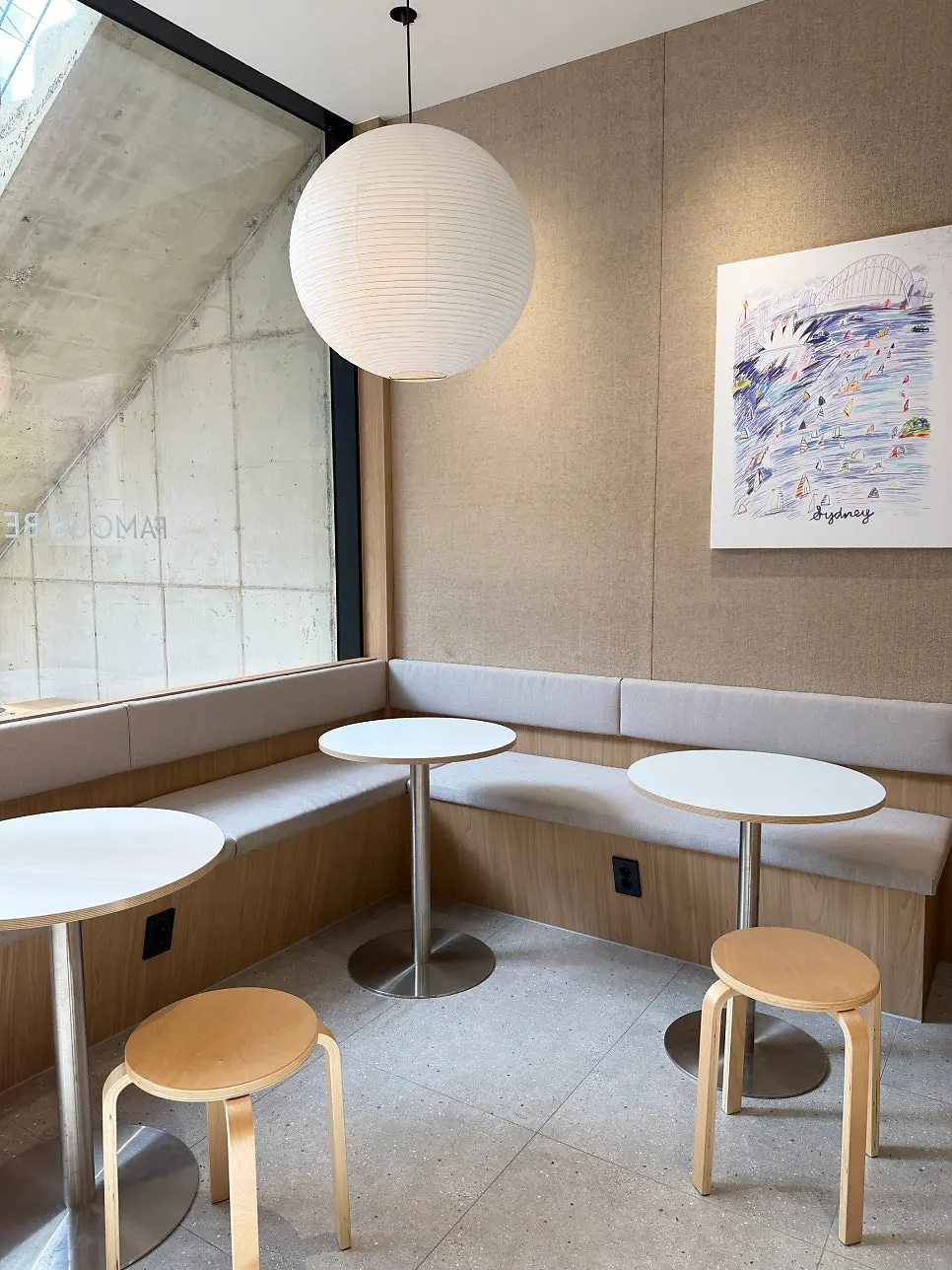 Interior of the 1st floor of Famous Benny Gwangalli Branch, where orders are taken