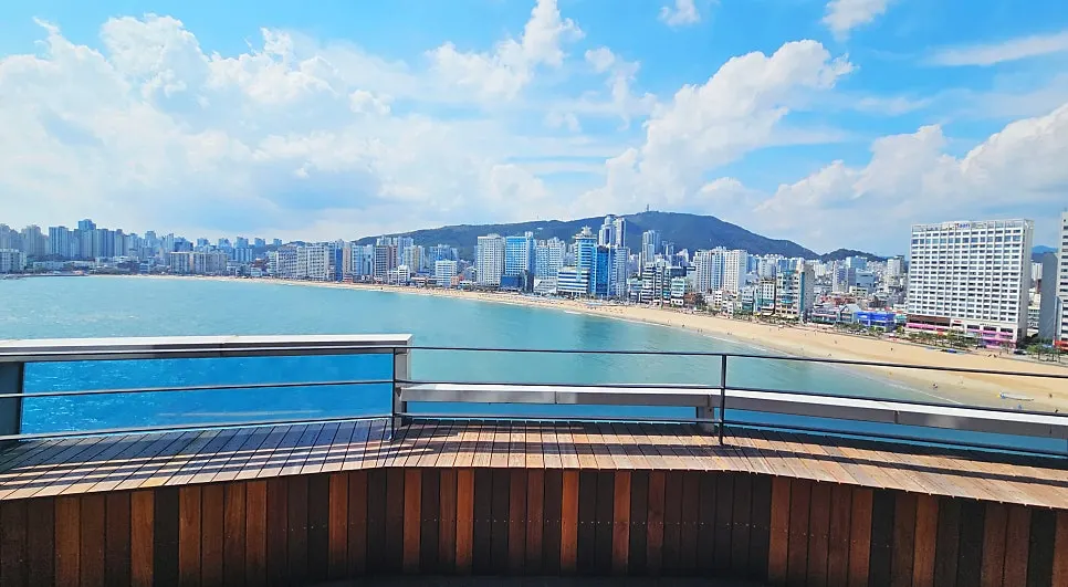 Terrace view with Gwangan Bridge visible