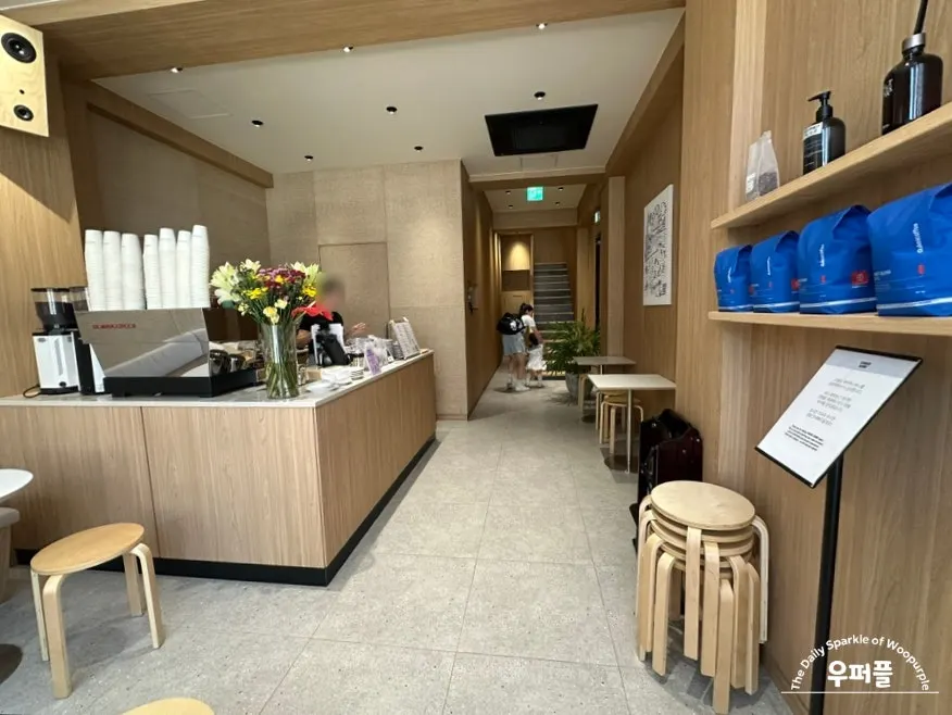 1st floor ordering area and window seats at Famous Benny Gwangalli Branch
