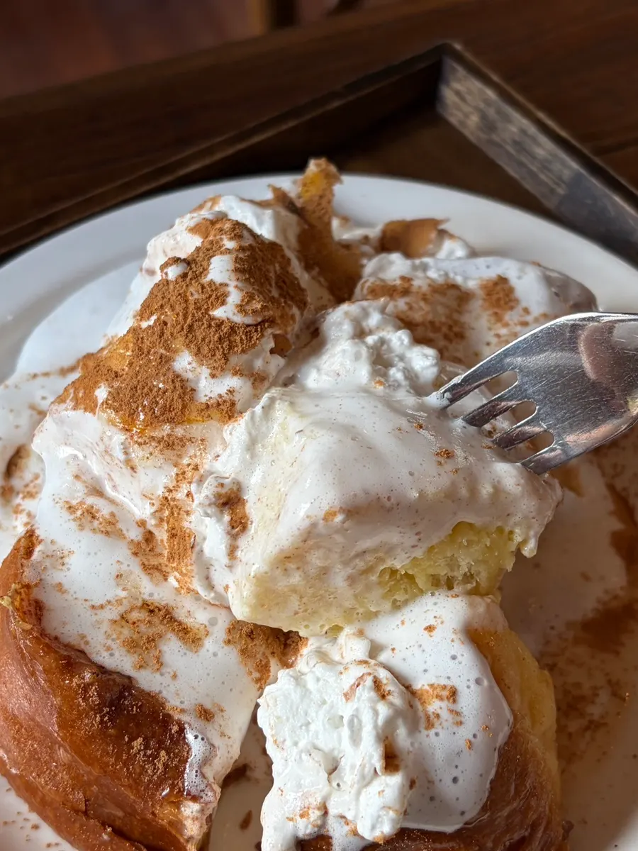 Moist, well-toasted crème brûlée French toast