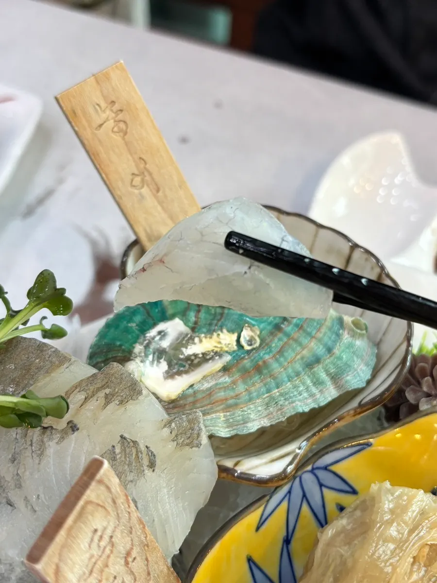 Flounder, red sea bream, olive flounder, and sea bass sashimi