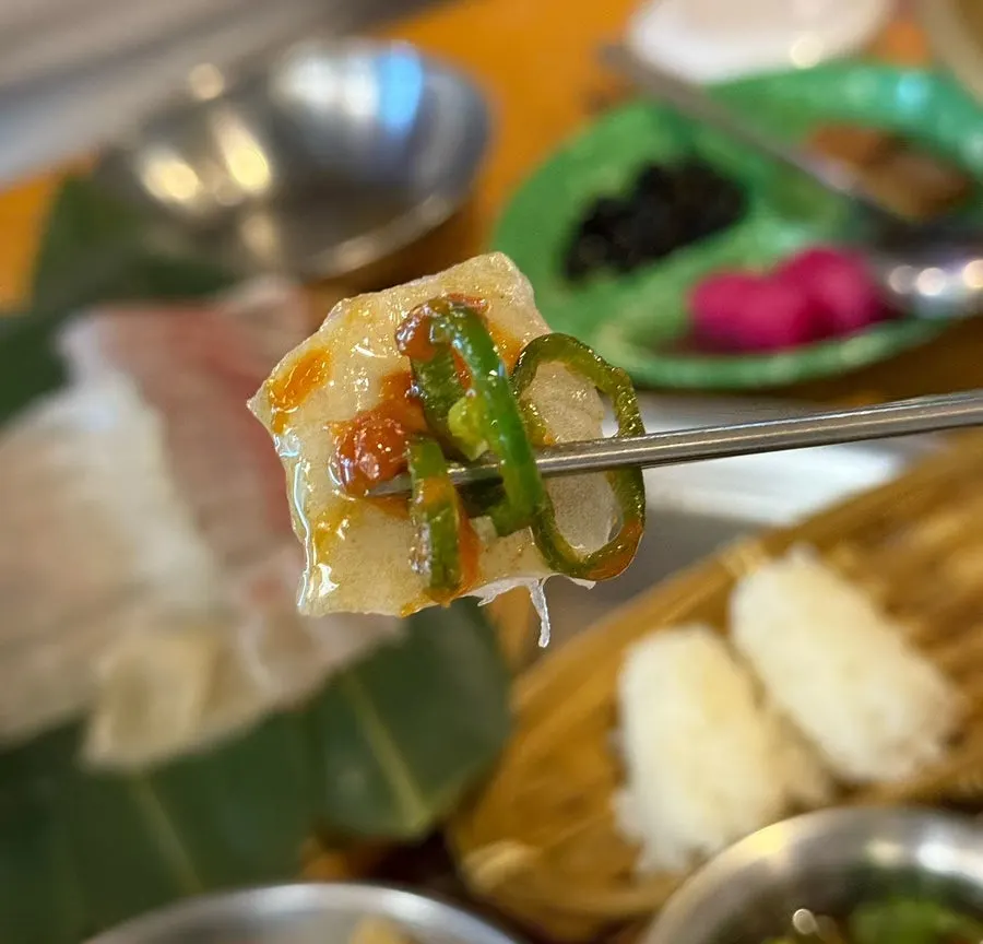 Live fish sashimi set spread