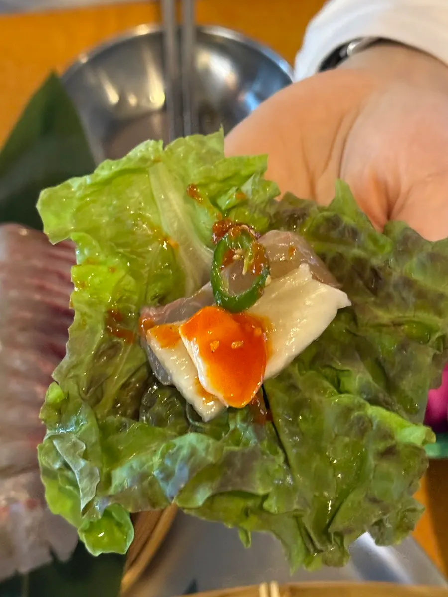 Sashimi over rice, sushi-style