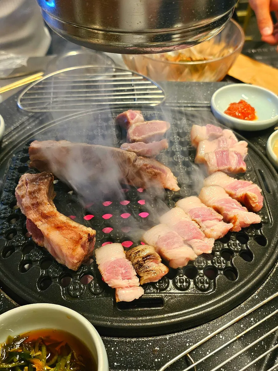 600모듬세트 숄더렉과 오겹살 생고기