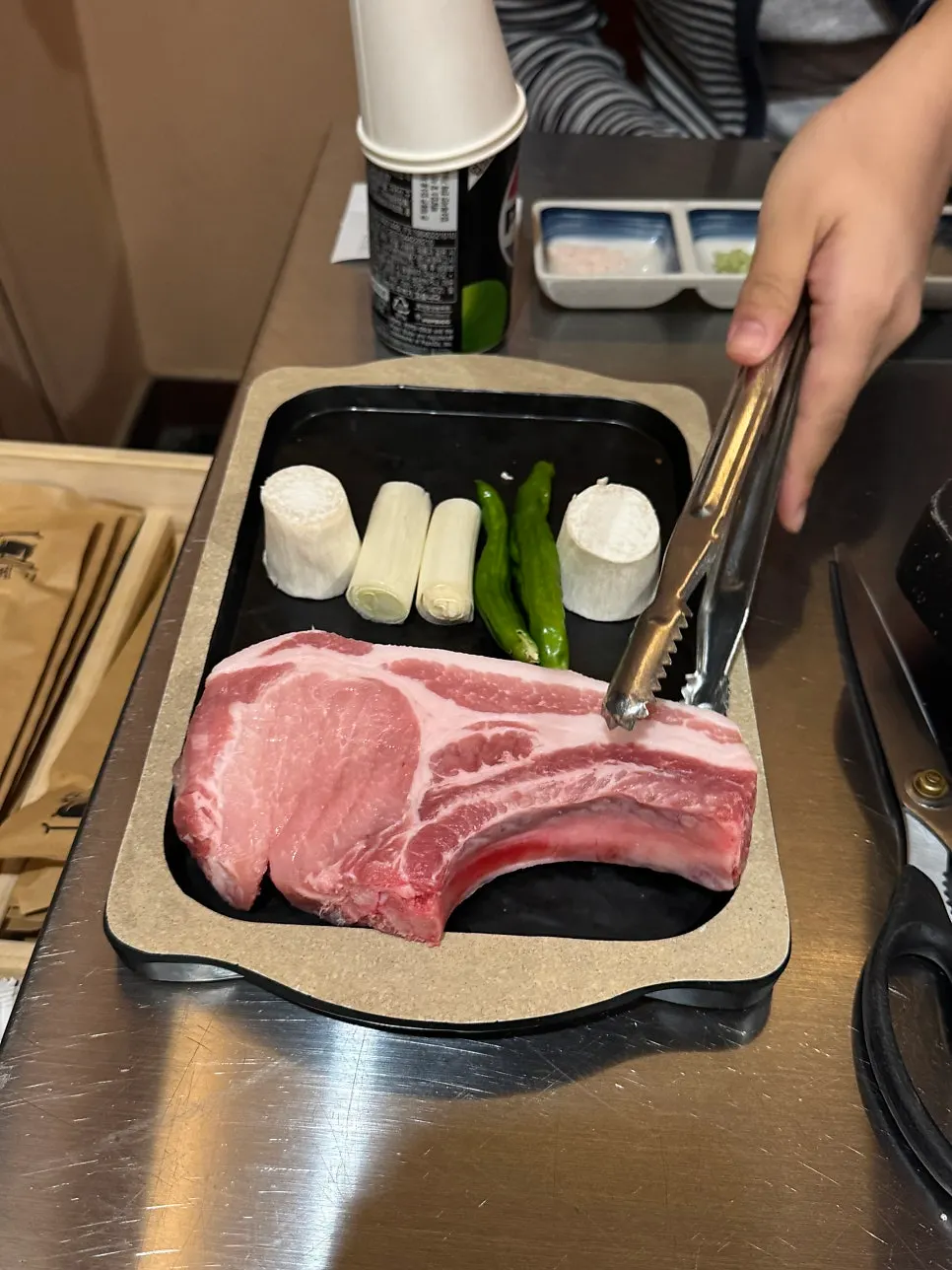 480-hour aged French rack at Donbegi Gwang-an Branch