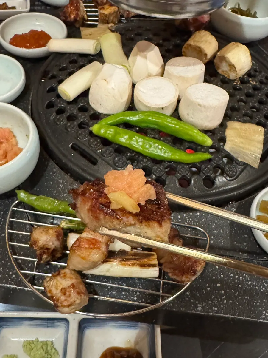 A grilled piece of aged pork