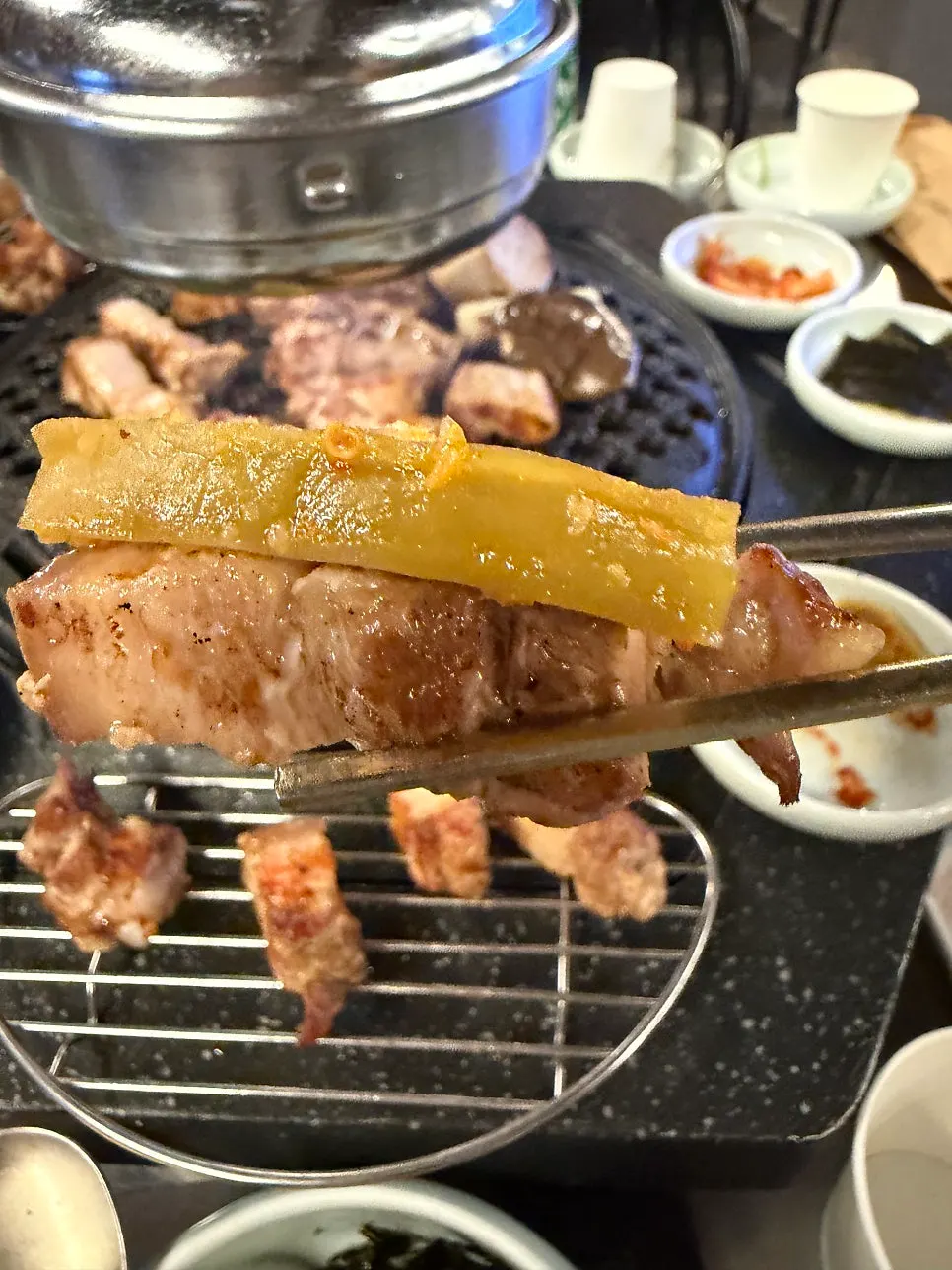 명란과 함께 먹는 오겹살