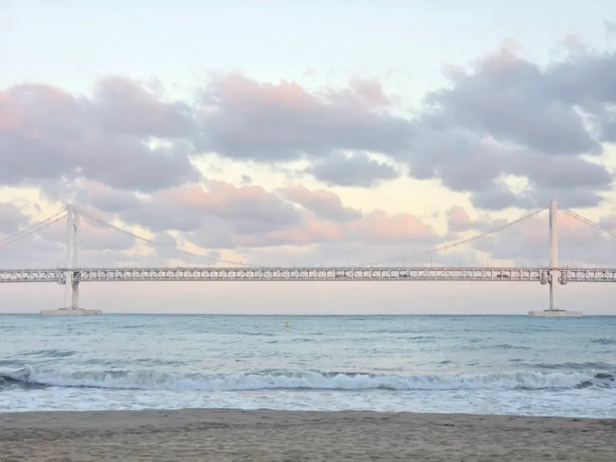 Gwangan Bridge view from the seventh floor of Badamaru Building