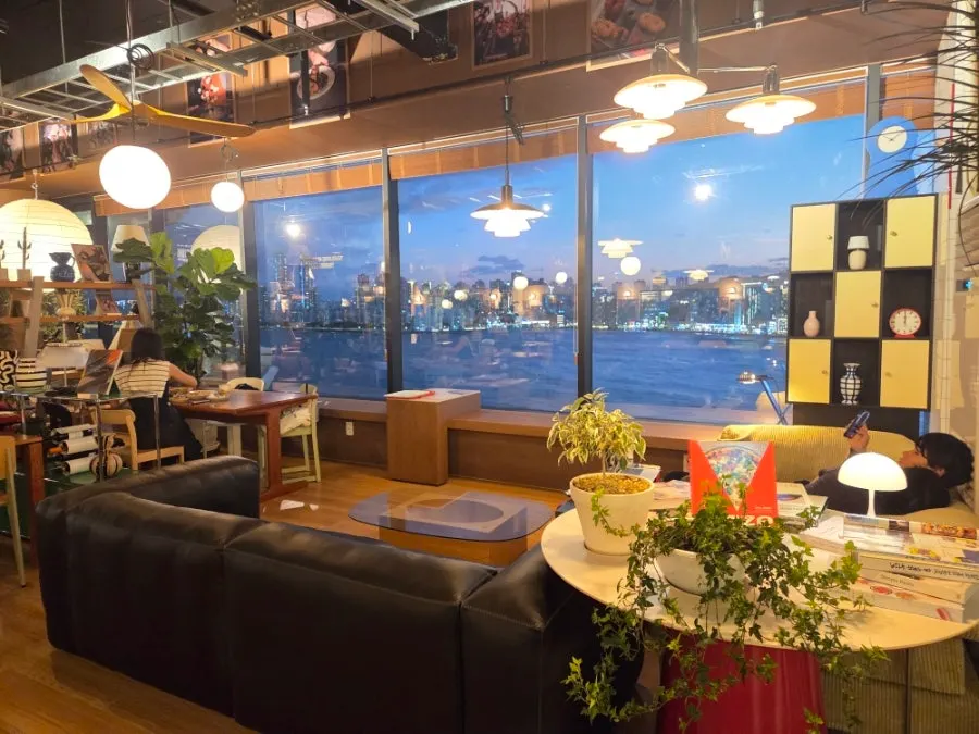 Interior view overlooking Gwangalli Beach and the sea