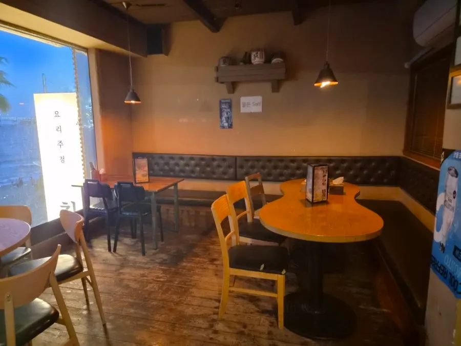 Interior of Moknal with plenty of wood accents