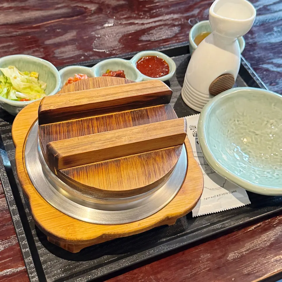 Pot rice menu screen at Solsot Gwangalli