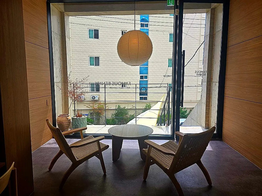 A brunch café space filled with natural light